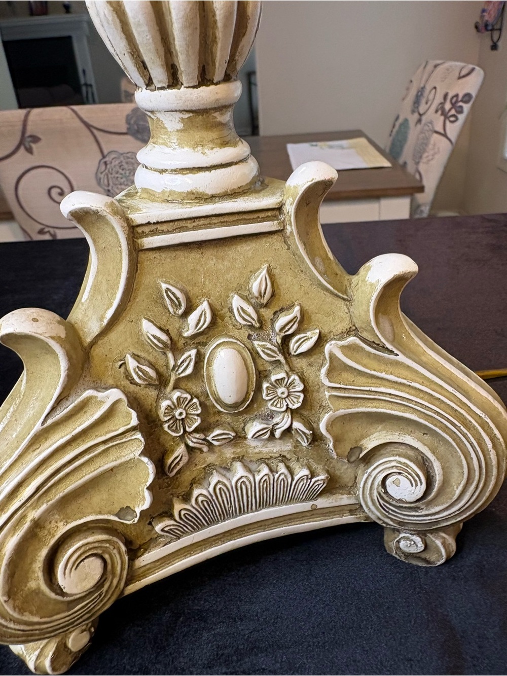 Cream Decorative Twisted Column Table Lamp - Home Accents - Picture 7 of 11